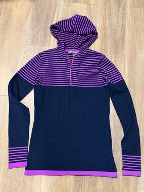 Title Nine Top Womens 1/4 Zip Hooded Pull Over